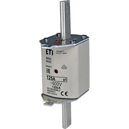 Запобіжник ETI 004185215 NH-2C/gG 125A 500V KOMBI