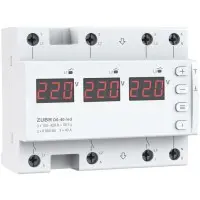 Реле контролю фаз ZUBR D6-40 red 40А (230В/380В) Реле контролю фаз ZUBR D6-40 red 40А (230В/380В)