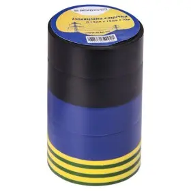 Набор изолент №4 Аско-Укрем 0,13x19мм/10м 5шт 2 черные+2 синие+1 желто-зеленая (A0150020024)
