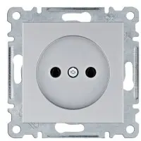 Розетка Hager WL1012 Lumina 16А/230В без з/к (серебристая)