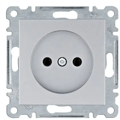 Розетка Hager WL1012 Lumina 16А/230В без з/к (серебристая) Розетка Hager WL1012 Lumina 16А/230В без з/к (серебристая)
