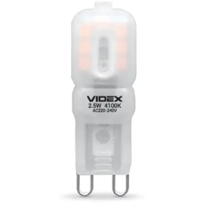 Світлодіодна лампа Videx G9e G9 2,5Вт 4100K (VL-G9e-25224) Світлодіодна лампа Videx G9e G9 2,5Вт 4100K (VL-G9e-25224)