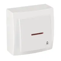 Вимикач Nilson Themis білий кнопка з підсвіткою ( 26111013 )