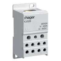 Блок розгалужувач Hager 400A (вхід 1х150мм2; вихід 2х25х16мм2+4х10мм2) Блок розгалужувач Hager 400A (вхід 1х150мм2; вихід 2х25х16мм2+4х10мм2)