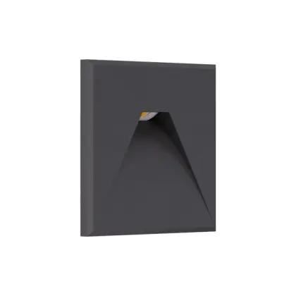 Светильник для подсветки лестницы/коридора Kloodi KDSL-RIKI SQ85X85 3W 3K 38D DG LED 210Lm IP44 антрацит
