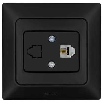 Телефонная розетка NE-AD ARAS 93-124-11-1 черная Телефонная розетка NE-AD ARAS 93-124-11-1 черная
