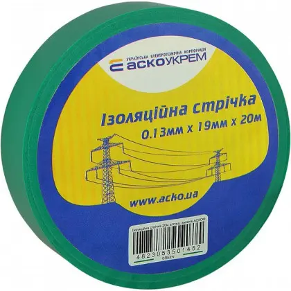 Изоляционная лента Аско-Укрем 0,13x19мм/20м зеленая (A0150020040)