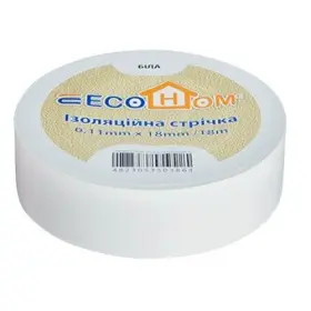 Изоляционная лента ECOHOME ECO 0,11x18мм/18м белая (ECO0150020021)