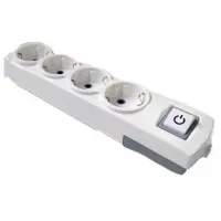 Колодка четверная Sokol с заземлением и выключателем (7.5.2.157201)