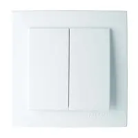 Вимикач Nilson Touran білий 2кл ( 24111003 )