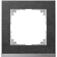 Одномісна рамка Schneider Electric M-PURE MTN4010-3669 камінь/алюміній