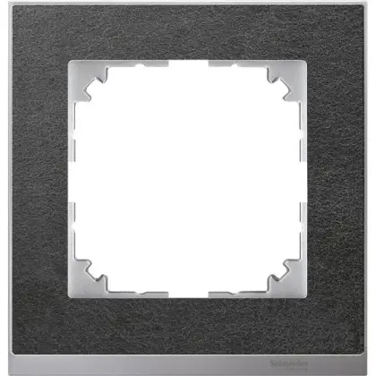 Одноместная рамка Schneider Electric M-PURE MTN4010-3669 камень/алюминий