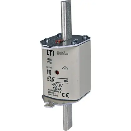Запобіжник ETI 004185212 NH-2C/gG 63A 500V KOMBI