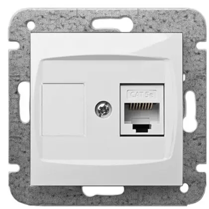 Компьютерная розетка Elektro-Plast Carla 1748-10 RJ45 (белый)