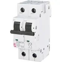 Автоматический выключатель ETI 002133712 ETIMAT 10 2p C 6А (10 kA)
