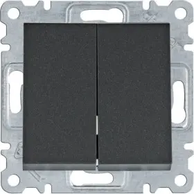 Вимикач 2-кл. 1-тактовий WL0143 Lumina-2, чорний, Hager