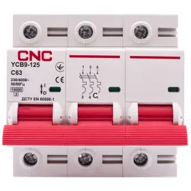 Автоматический выключатель CNC YCB9-125 3Р 63А 10kA C