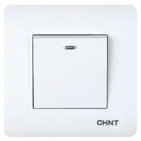 Вимикач 1-клавішний Chint NEW3 з LED-підсвіткою білий (715383) Вимикач 1-клавішний Chint NEW3 з LED-підсвіткою білий (715383)