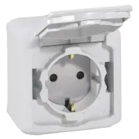 Розетка 2К+З Legrand Forix сіра