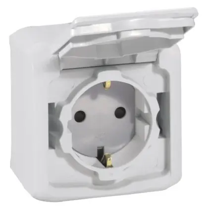 Розетка 2К+З Legrand Forix сіра