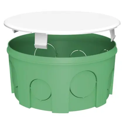 Монтажная коробка для сплошных стен Plank Electrotechnic BOXES MB103 (PLK6103500) типа МВ 100х50мм (салатовая) Монтажная коробка для сплошных стен Plank Electrotechnic BOXES MB103 (PLK6103500) типа МВ 100х50мм (салатовая)