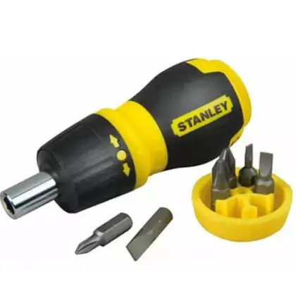Набір біт Stanley 0-66-358 Multibit Stubby з тримачем з храповим механізмом (6шт) Набір біт Stanley 0-66-358 Multibit Stubby з тримачем з храповим механізмом (6шт)