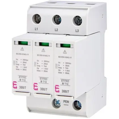 Ограничитель перенапряжения ETI 002440504 ETITEC M T12 300/7 (3+0 3p TNC)