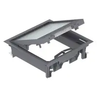 Розетковий люк OBO Bettermann (7405145) GES4 на 6 постів 45x45 200х200мм із блокуванням кришки (додатково 2х UT3)