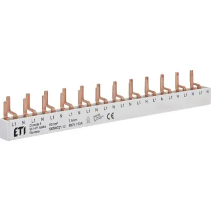 Шина питания ETI 2921150 SKN0021/10 1F+N 12 М (для KZS-1M с нижним подключением)