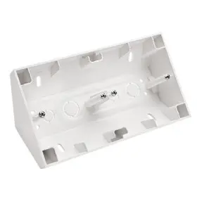 Подвійна кутова коробка для накладного монтажу під рамки PREMIUM, білий