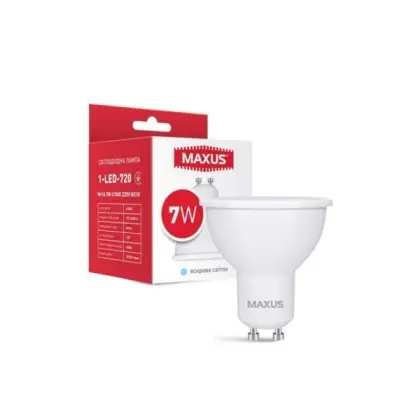 Світлодіодна лампочка Maxus 1-LED-720 GU10 MR16 1x7W 4000K 800Lm IP20
