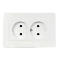 Розетка Nilson Selene біла 2-на без заземлення ( 23111024 )