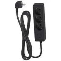 Тримісний подовжувач Schneider Electric ST9431B (1,5м) чорний Тримісний подовжувач Schneider Electric ST9431B (1,5м) чорний
