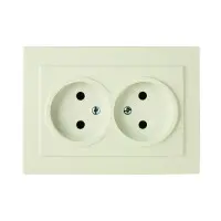 Розетка Nilson Touran кремова 2-на без заземлення ( 24121024 )