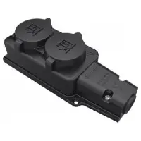 Двойная колодка Bemis BK1-1402-3612 1х16А каучуковая IP54 (6.1.92744)