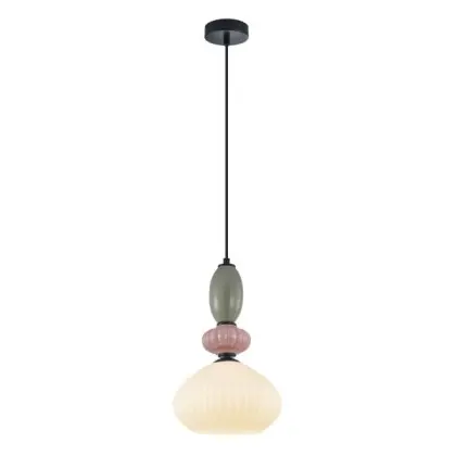Подвесной светильник, люстра Italux PND-36787-1A-BK-WH Altra E27 1x40W IP20 разноцветный