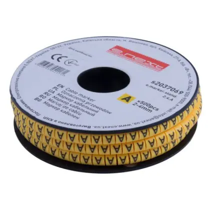 Кабельный маркер E.Next e.marker.stand.2.4.A 2-4 кв.мм A 500шт (s2037069)