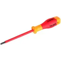 Диэлектрическая шлицевая отвертка Tolsen (V30212) VDE 1.2х6.5х150мм Premium