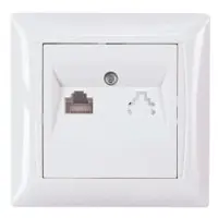 Комп'ютерна розетка TNSy Latina IP20 біла (TNSy5000164)