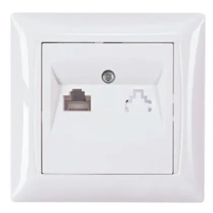 Компьютерная розетка TNSy Latina IP20 белая (TNSy5000164) Компьютерная розетка TNSy Latina IP20 белая (TNSy5000164)