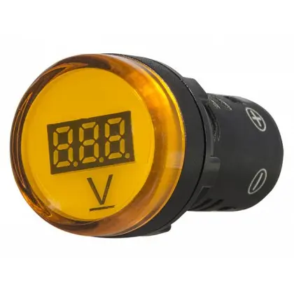 Желтый постовой вольтметр Аско-Укрем AD22-22 DVM DC 5-30В