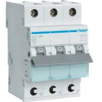 Автоматичний вимикач Hager MCS363 QC 6кА C 63A 3P Автоматичний вимикач Hager MCS363 QC 6кА C 63A 3P