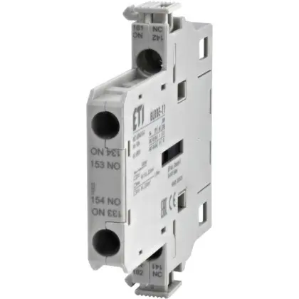 Блок контактов Eti BLRBE-11 1NO+1NC боковой 2-й уровень CEM450-560 (4656308) Блок контактов Eti BLRBE-11 1NO+1NC боковой 2-й уровень CEM450-560 (4656308)