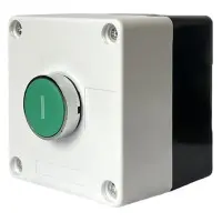 Одноместный пост управления Promfactor FP4-BOX1W1 с металлической кнопкой "I" (Start) Одноместный пост управления Promfactor FP4-BOX1W1 с металлической кнопкой "I" (Start)