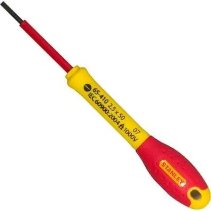 Прогумована викрутка Stanley FatMax VDE 1000V SL2, 5x50 Прогумована викрутка Stanley FatMax VDE 1000V SL2, 5x50