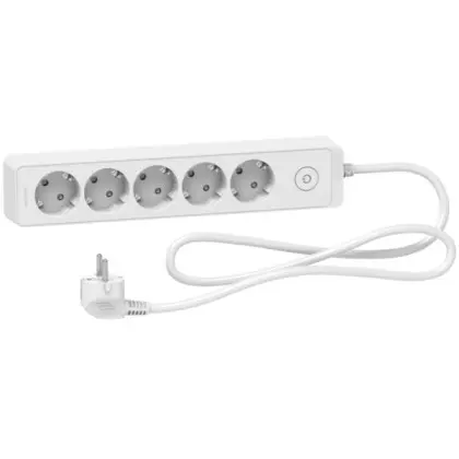 Удлинитель Schneider Electric ST9451W на 5 мест с заземлением 1,5м (белый)