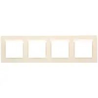 Рамка четверная горизонтальная Simon 10 крем