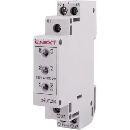 Світловий індикатор на DIN-рейку E.Next e.i.din.380.3f.red (p059011)