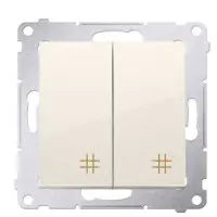 Двойной перекрестный выключатель Kontakt Simon Simon 54 Premium DW7/2.01/41 (кремовый)