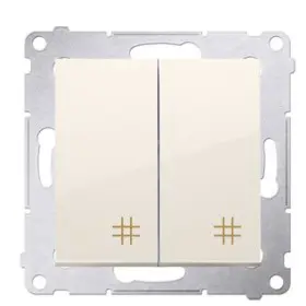 Подвійний перехресний вимикач Kontakt Simon Simon 54 DW7/2.01/41 (кремовий)